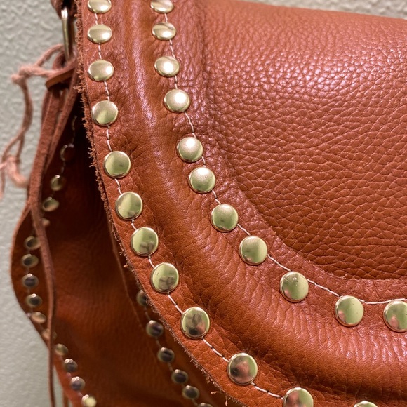 Handmade California leather studded purse - Picture 4 of 7